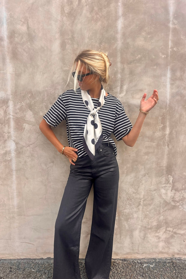 KEEN THE LABEL Shane Striped Boxy Tee