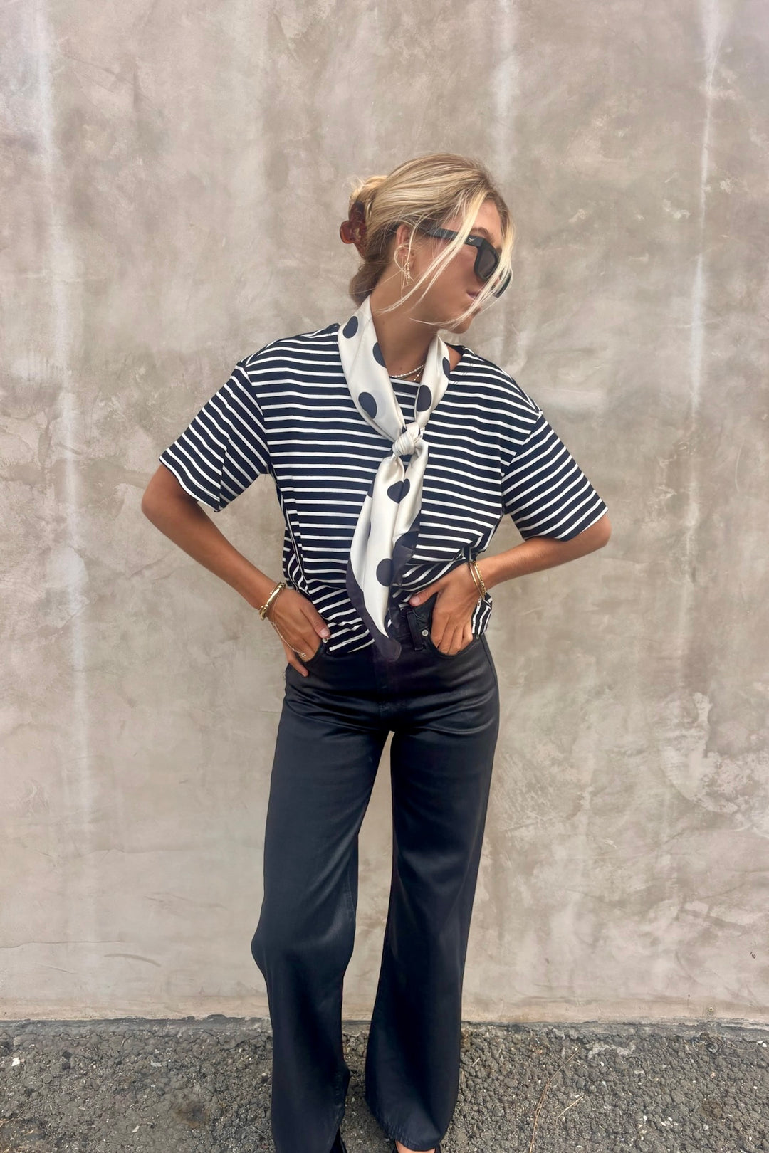 KEEN THE LABEL Shane Striped Boxy Tee-The Shop Laguna Beach