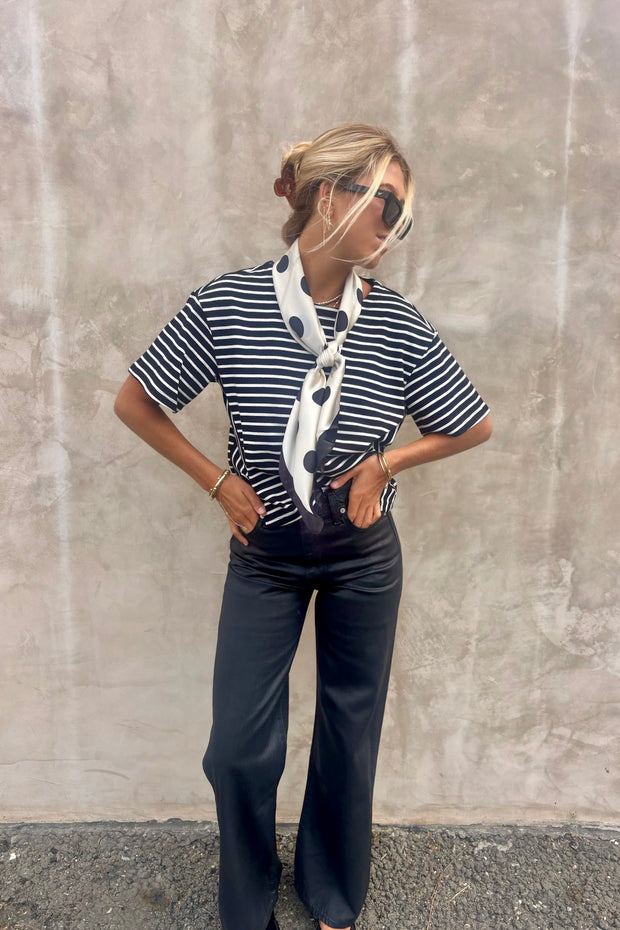 KEEN THE LABEL Shane Striped Boxy Tee