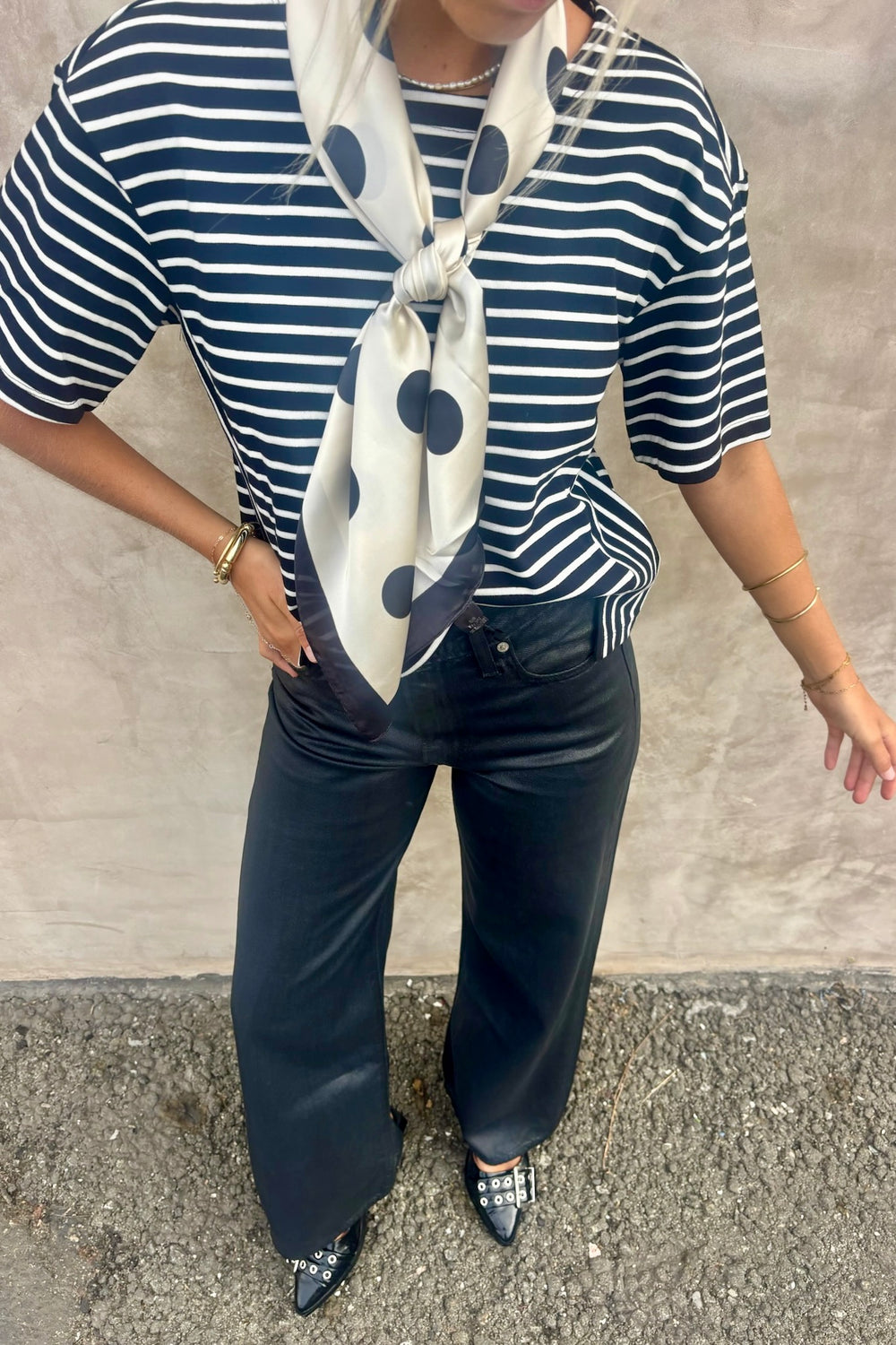 KEEN THE LABEL Shane Striped Boxy Tee-The Shop Laguna Beach