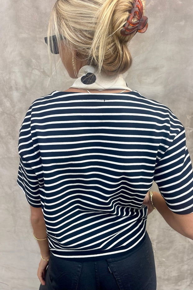 KEEN THE LABEL Shane Striped Boxy Tee