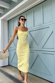KEEN THE LABEL Monaco Textured Midi Dress-The Shop Laguna Beach