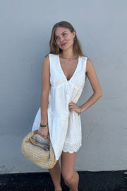 KEEN THE LABEL Piper Eyelet Tiered Mini Dress