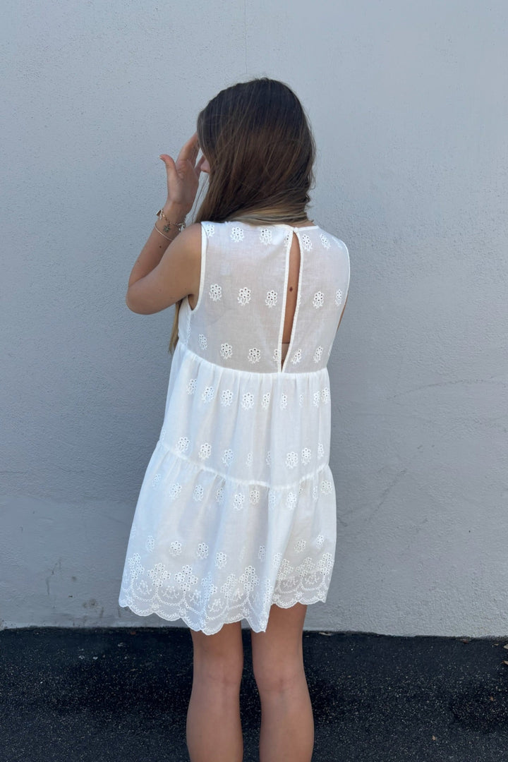 KEEN THE LABEL Piper Eyelet Tiered Mini Dress-The Shop Laguna Beach