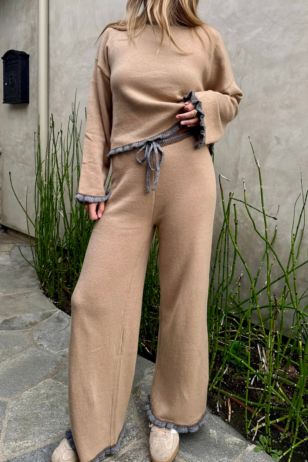 KEEN THE LABEL Nellie Ruffle Sweater Top-The Shop Laguna Beach