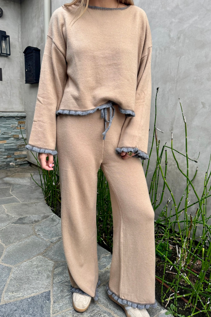 KEEN THE LABEL Nellie Ruffle Sweater Top-The Shop Laguna Beach