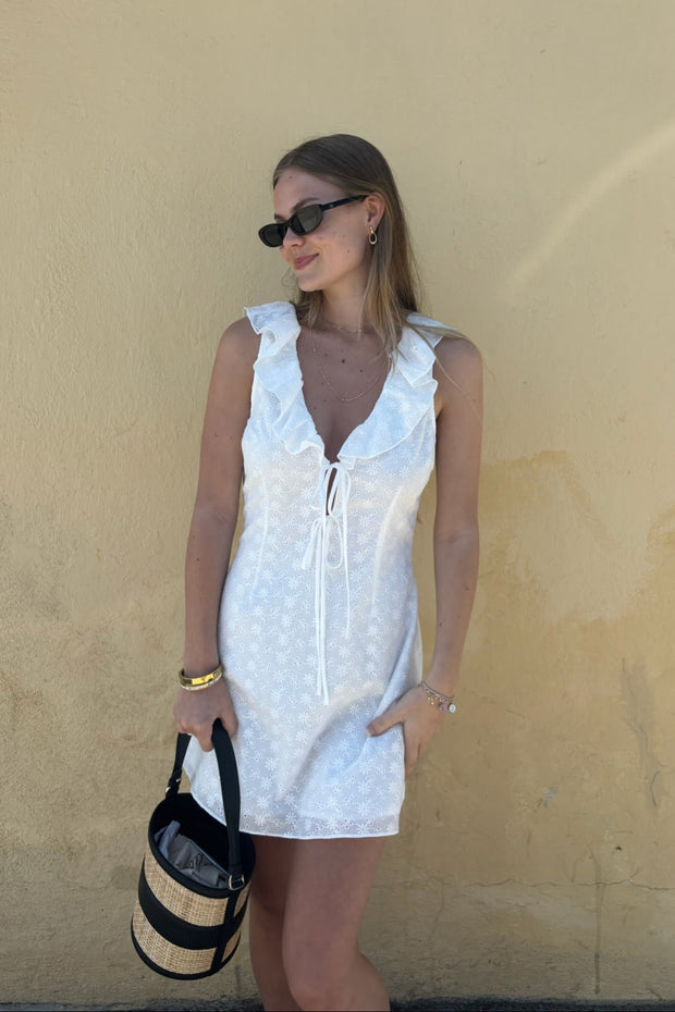 KEEN THE LABEL Pamela Ruffle Eyelet Dress