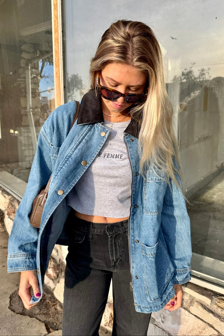 KEEN THE LABEL Carter Denim Utility Jacket-The Shop Laguna Beach