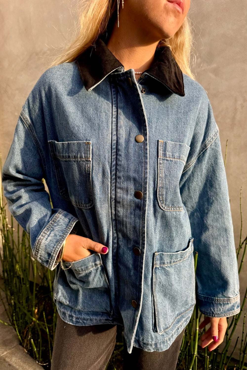KEEN THE LABEL Carter Denim Utility Jacket-The Shop Laguna Beach