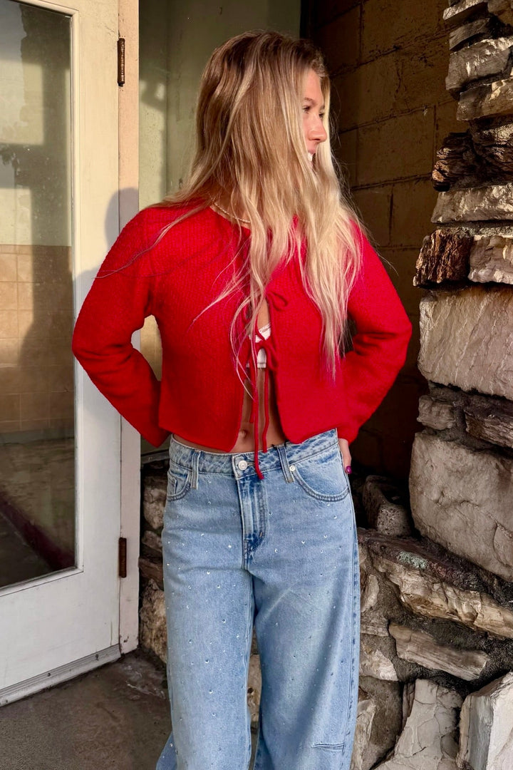 KEEN THE LABEL Maura Tie-Front Sweater-The Shop Laguna Beach