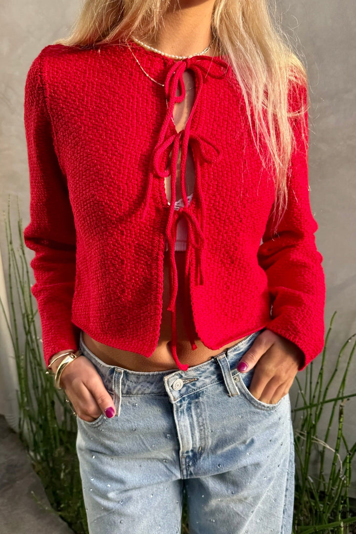 KEEN THE LABEL Maura Tie-Front Sweater-The Shop Laguna Beach