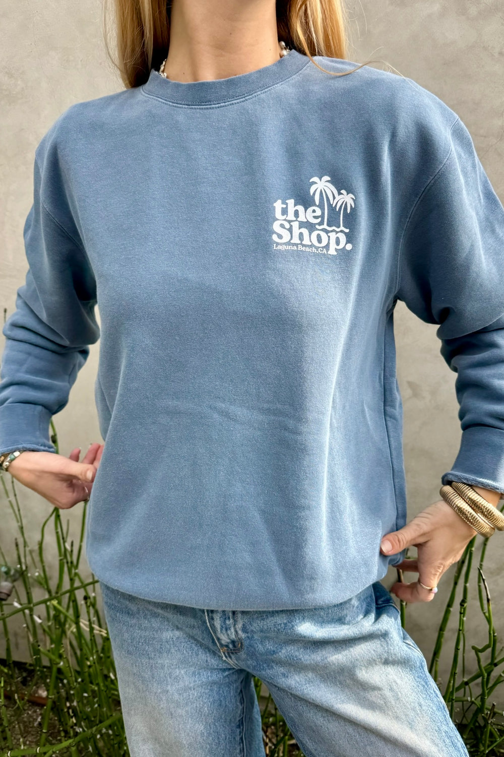 THE SHOP CLASSIC Laguna Scene Pigment-Dyed Crew Pullover - More Colors Available-The Shop Laguna Beach
