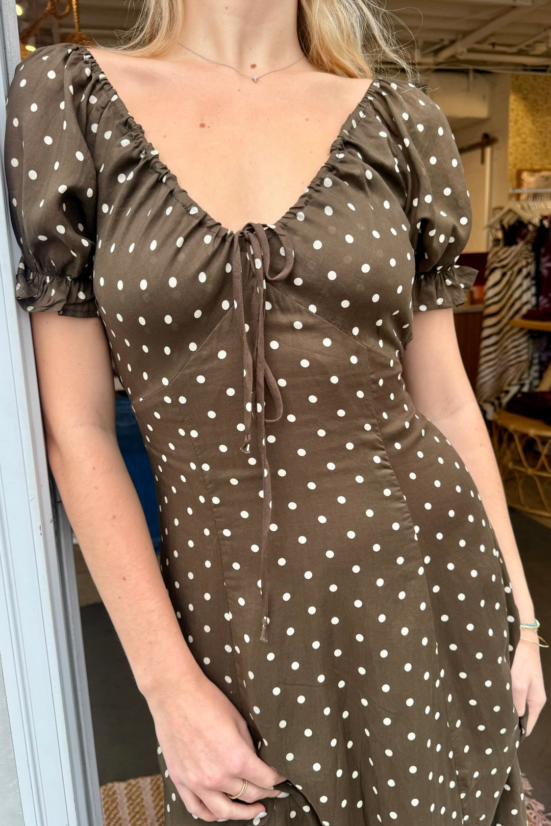 KEEN THE LABEL Elsie Polka Dot Maxi Dress-The Shop Laguna Beach