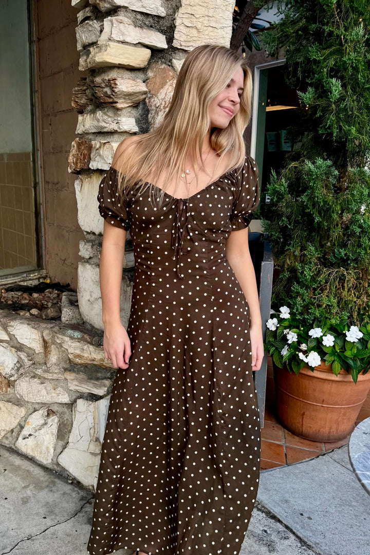 KEEN THE LABEL Elsie Polka Dot Maxi Dress-The Shop Laguna Beach