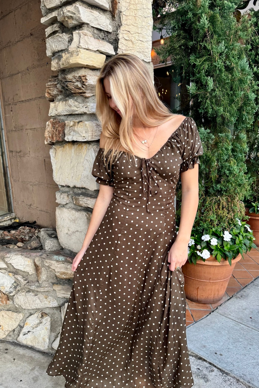 KEEN THE LABEL Elsie Polka Dot Maxi Dress-The Shop Laguna Beach