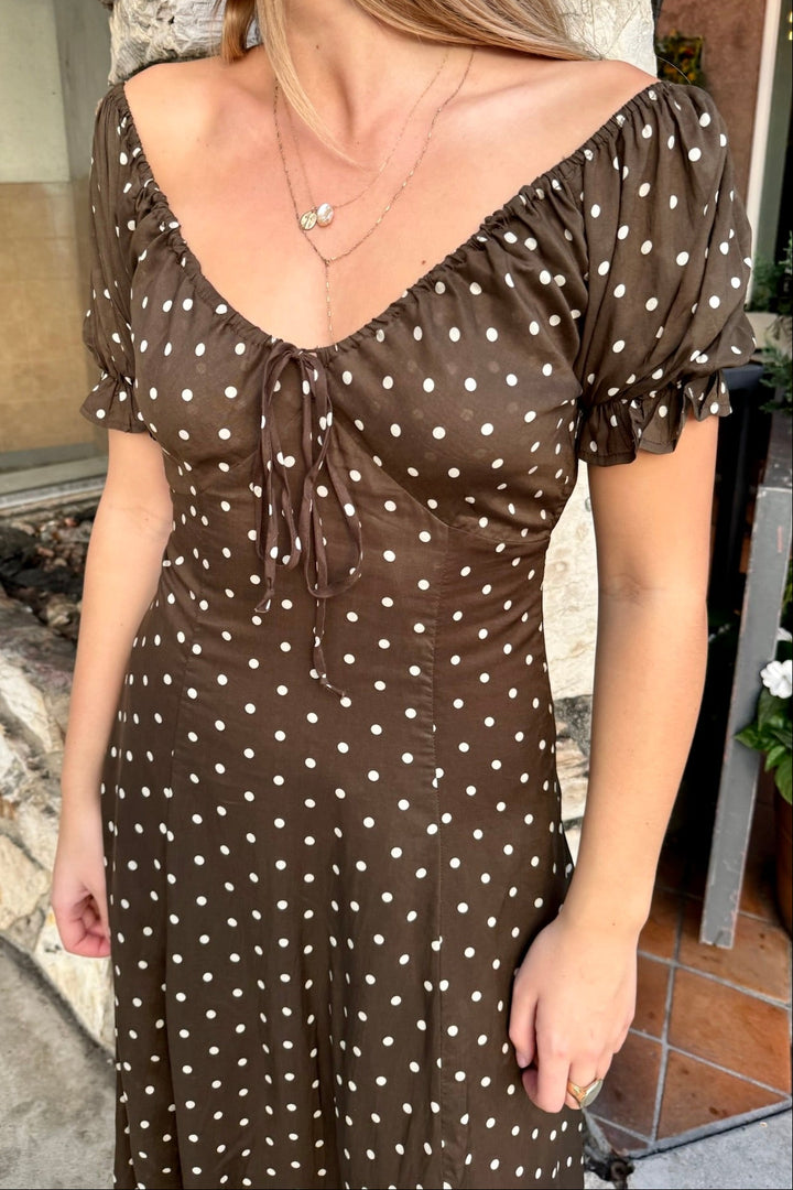 KEEN THE LABEL Elsie Polka Dot Maxi Dress-The Shop Laguna Beach