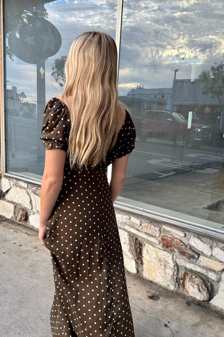 KEEN THE LABEL Elsie Polka Dot Maxi Dress-The Shop Laguna Beach