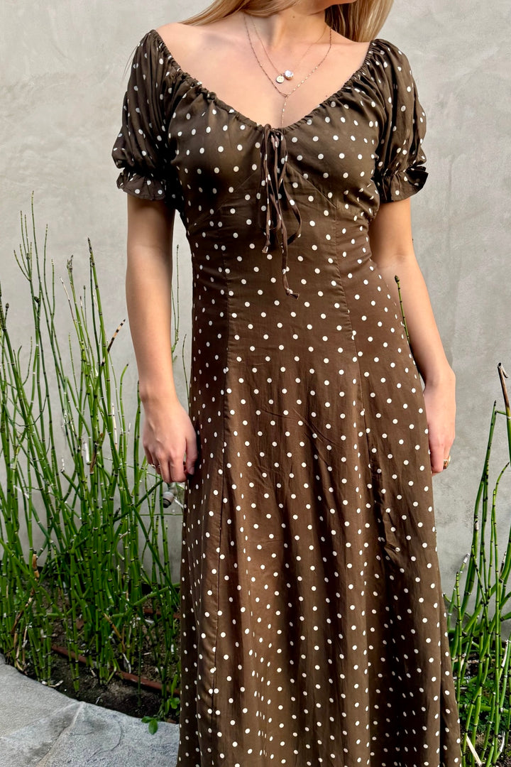 KEEN THE LABEL Elsie Polka Dot Maxi Dress-The Shop Laguna Beach