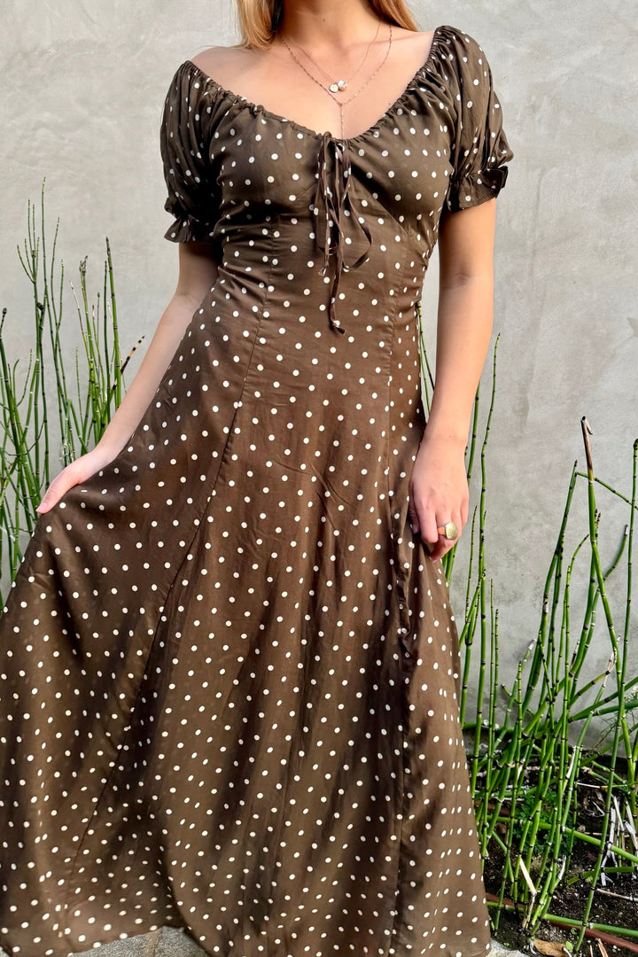KEEN THE LABEL Elsie Polka Dot Maxi Dress-The Shop Laguna Beach