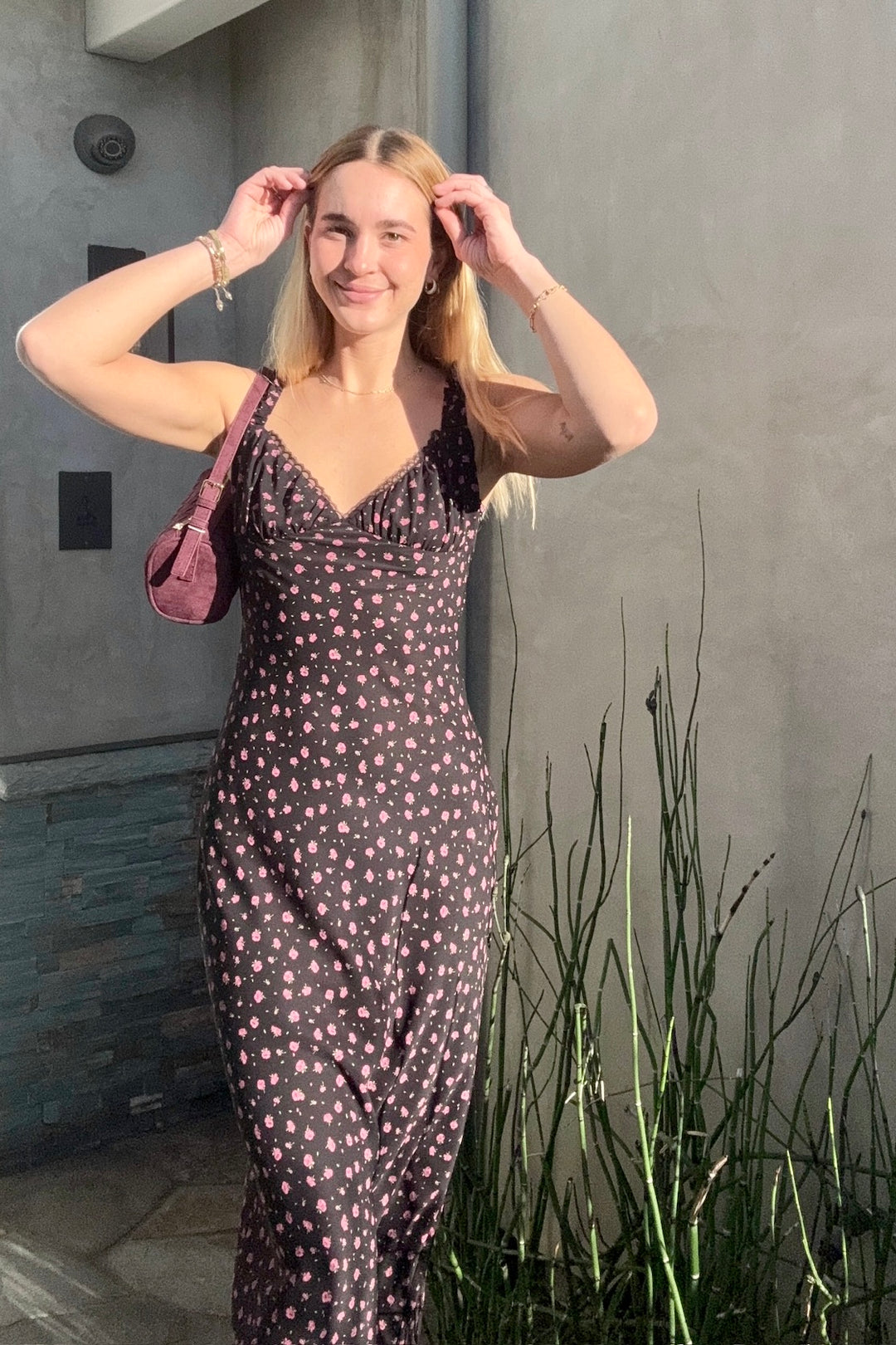 KEEN THE LABEL Noa Floral Midi Dress-The Shop Laguna Beach