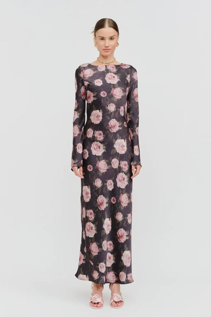 KEEN THE LABEL Alanna Floral Bias Maxi Dress-The Shop Laguna Beach