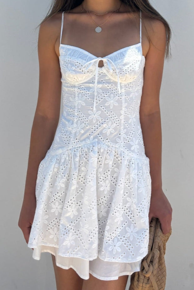 KEEN THE LABEL Chandra Eyelet Mini Dress