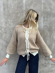 KEEN THE LABEL Tristian Tie-Front Cardigan Sweater-The Shop Laguna Beach