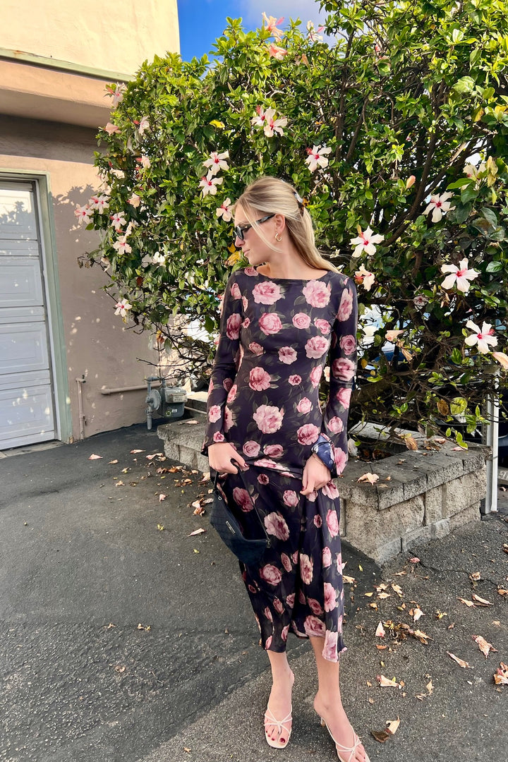 KEEN THE LABEL Alanna Floral Bias Maxi Dress-The Shop Laguna Beach