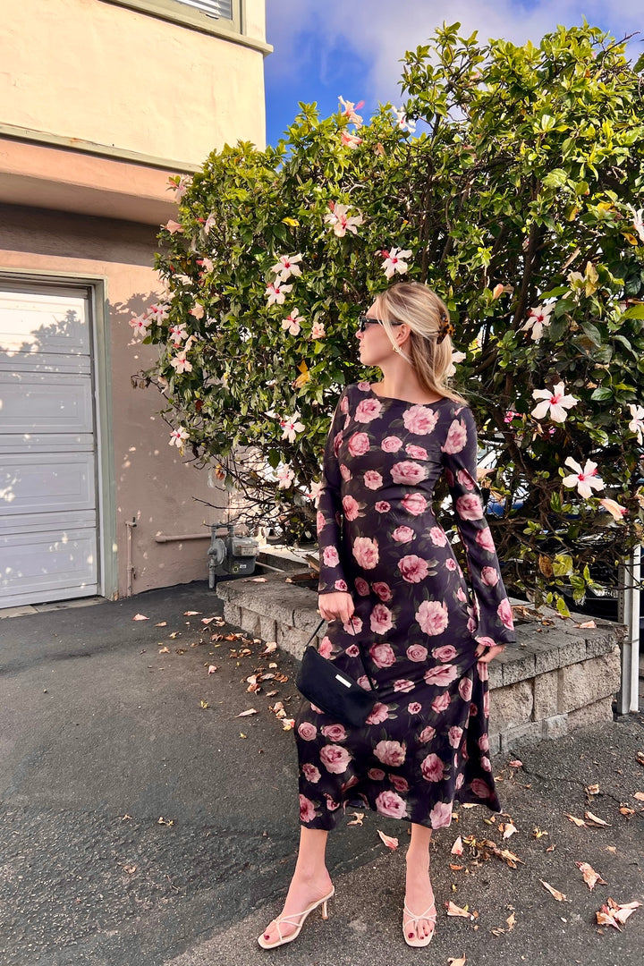 KEEN THE LABEL Alanna Floral Bias Maxi Dress-The Shop Laguna Beach