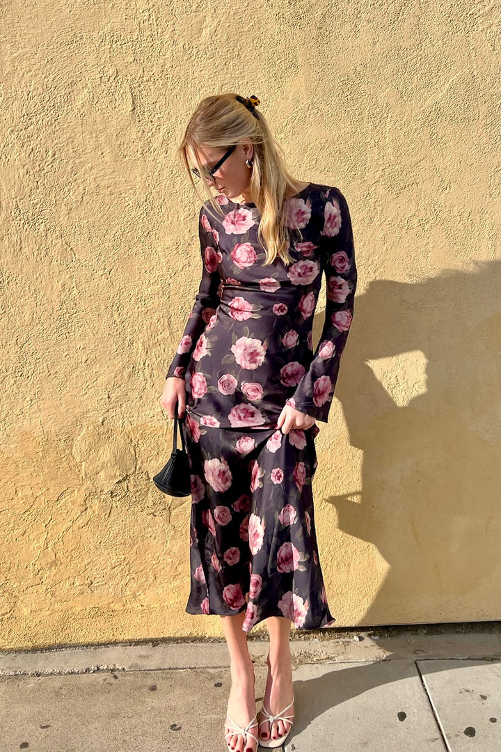 KEEN THE LABEL Alanna Floral Bias Maxi Dress-The Shop Laguna Beach
