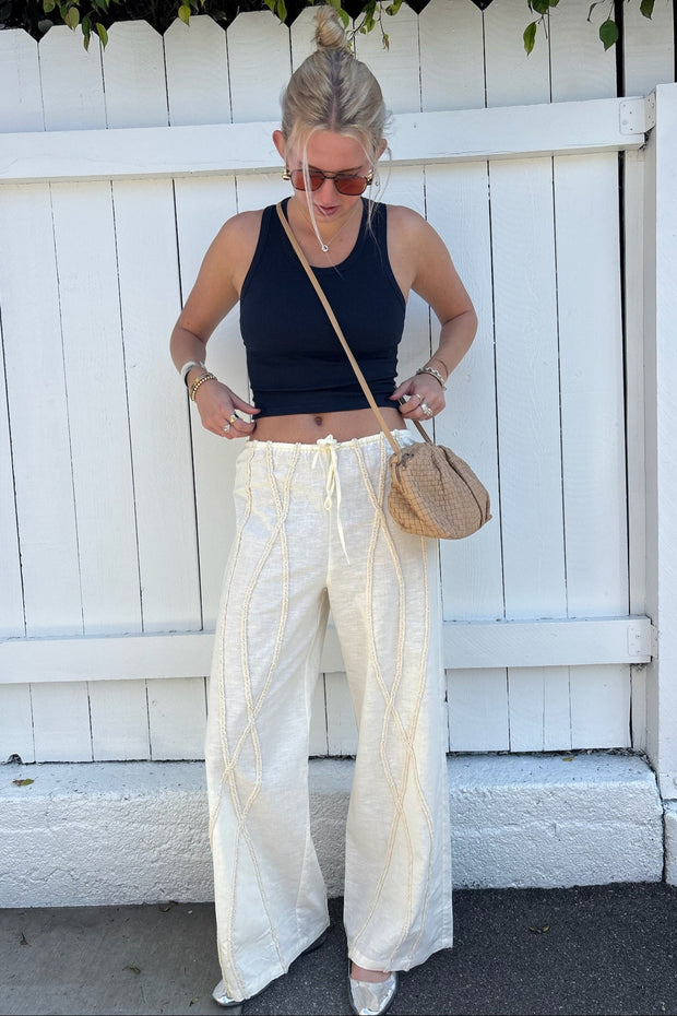 KEEN THE LABEL Cydney Linen Drawstring Pant