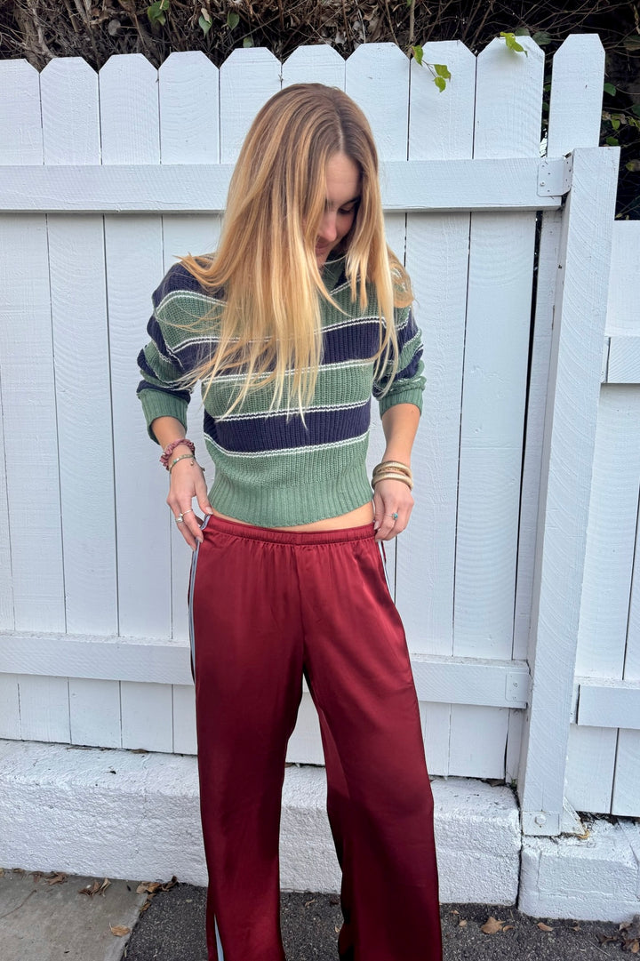 KEEN THE LABEL Ottilie Satin Track Pant-The Shop Laguna Beach