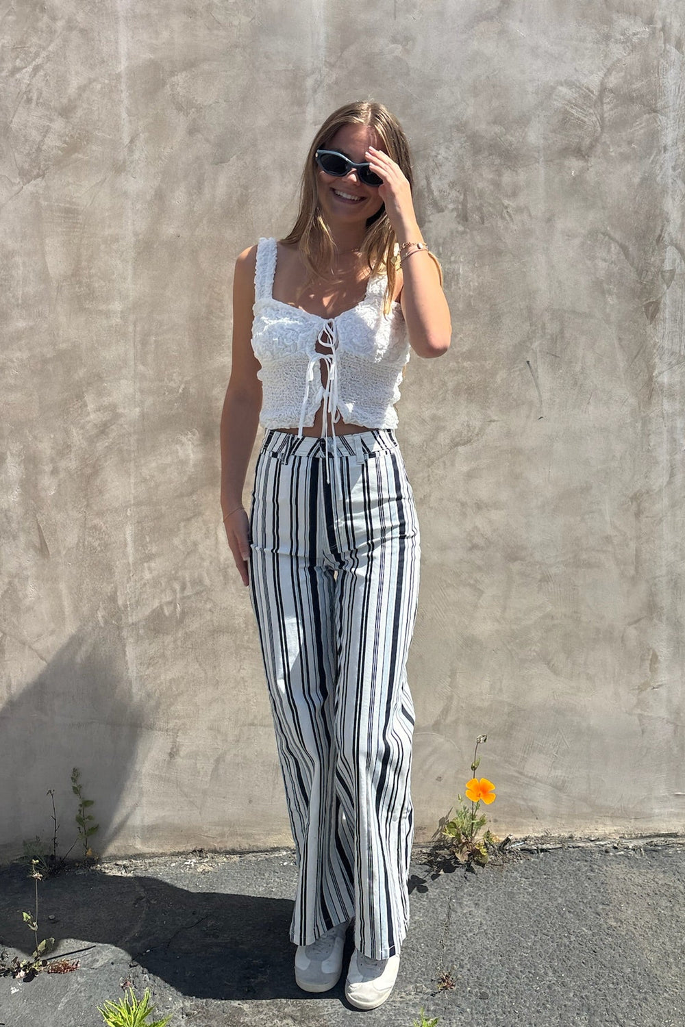 KEEN THE LABEL Anne Textured Tie Tank-The Shop Laguna Beach