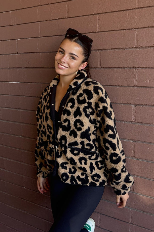 KEEN THE LABEL Carrie Leopard Jacket-The Shop Laguna Beach