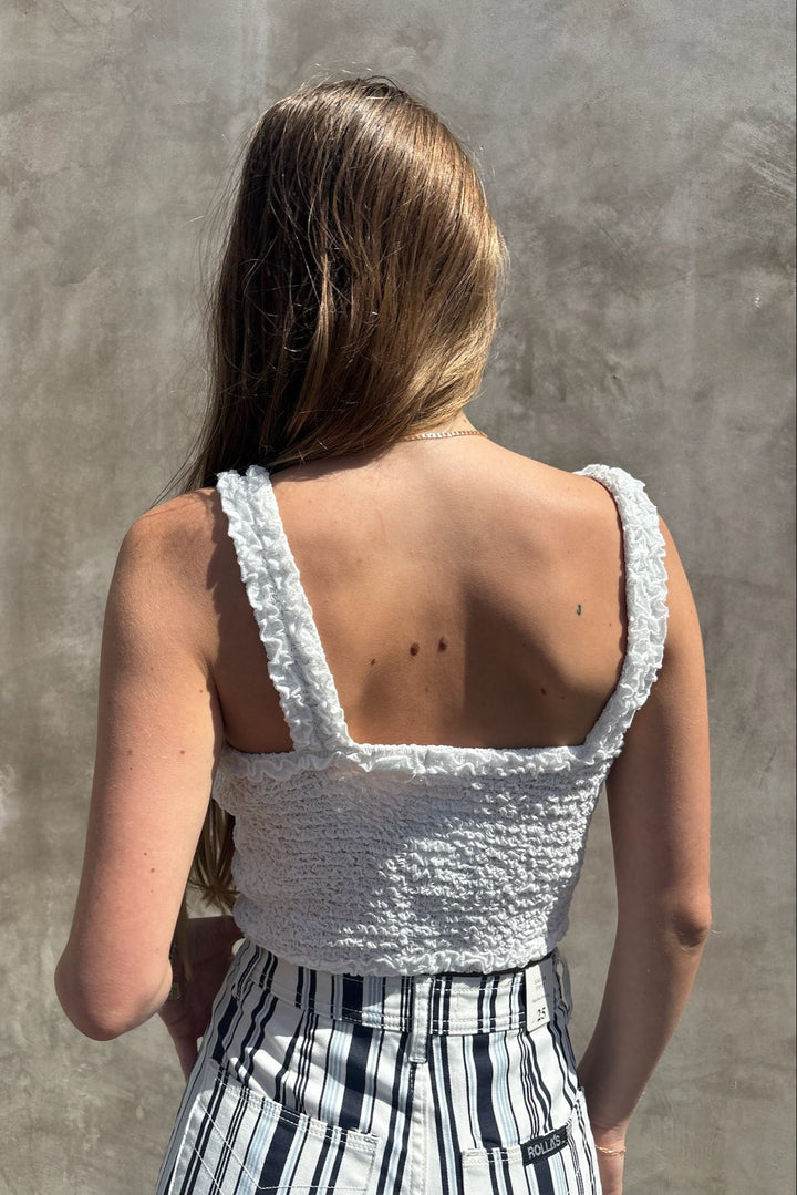 KEEN THE LABEL Anne Textured Tie Tank-The Shop Laguna Beach