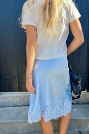 KEEN THE LABEL Nikka Satin Lace Skirt-The Shop Laguna Beach