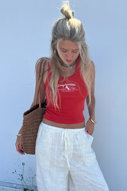 DAYDREAMER Studios Lace-Trim Tank-The Shop Laguna Beach