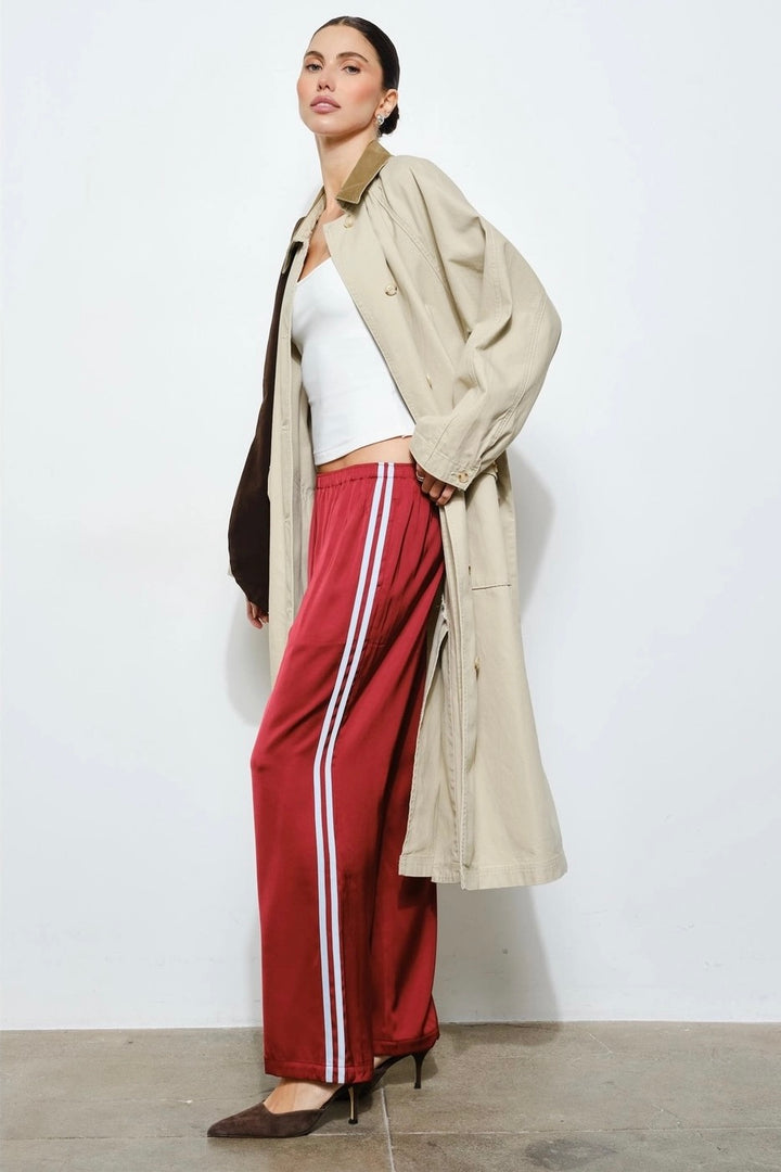 KEEN THE LABEL Ottilie Satin Track Pant-The Shop Laguna Beach