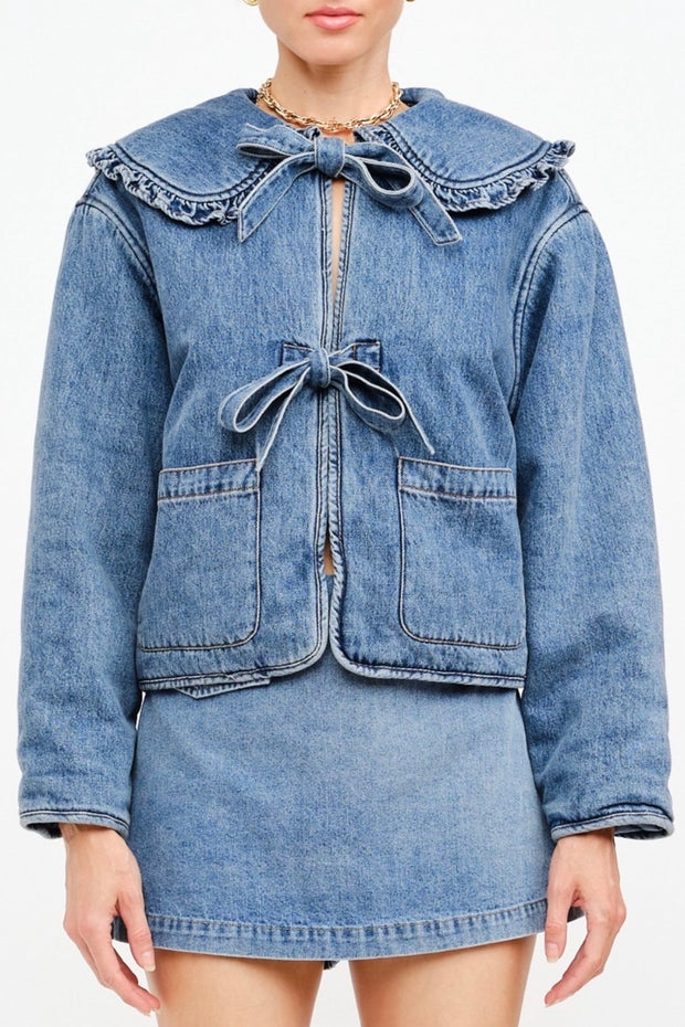 KEEN THE LABEL Kensie Quilted Denim Jacket