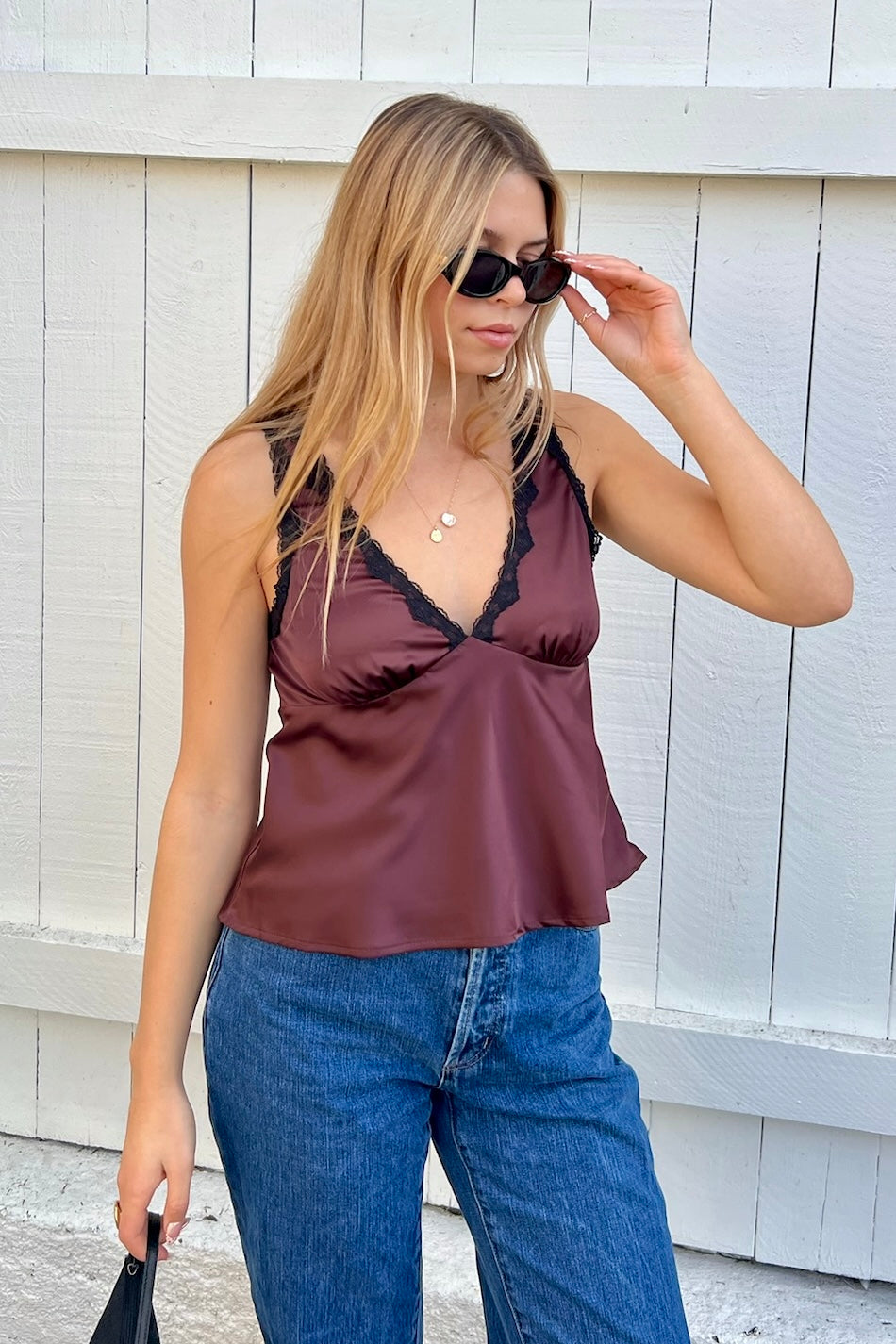 KEEN THE LABEL Lexi Lace-Trim Tank-The Shop Laguna Beach