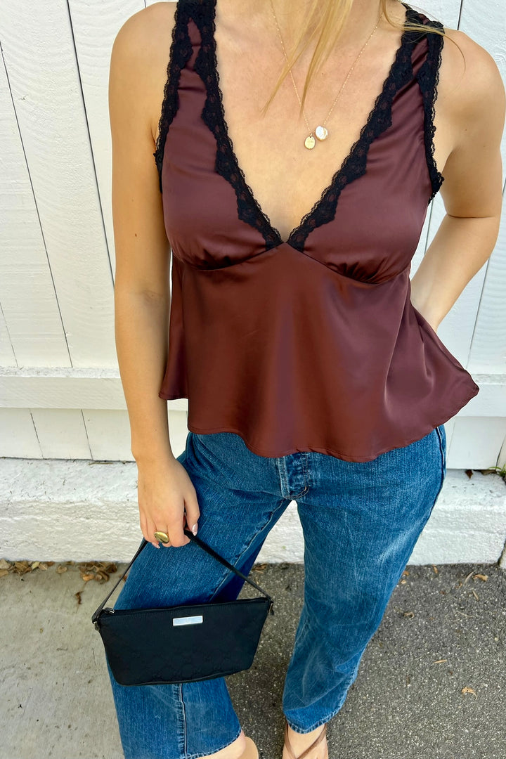 KEEN THE LABEL Lexi Lace-Trim Tank-The Shop Laguna Beach