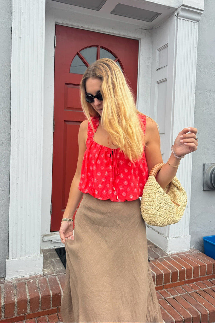 KEEN THE LABEL Sakura Cropped Blouse-The Shop Laguna Beach