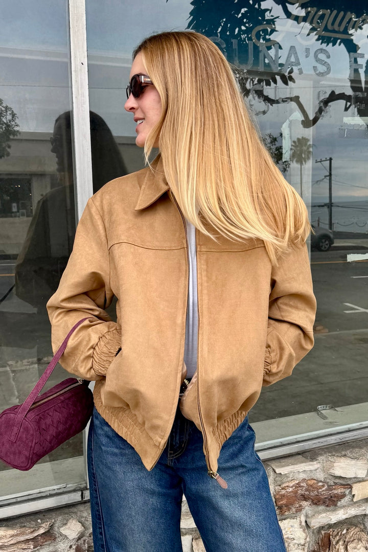 KEEN THE LABEL Micah Suede Bomber Work Jacket-The Shop Laguna Beach