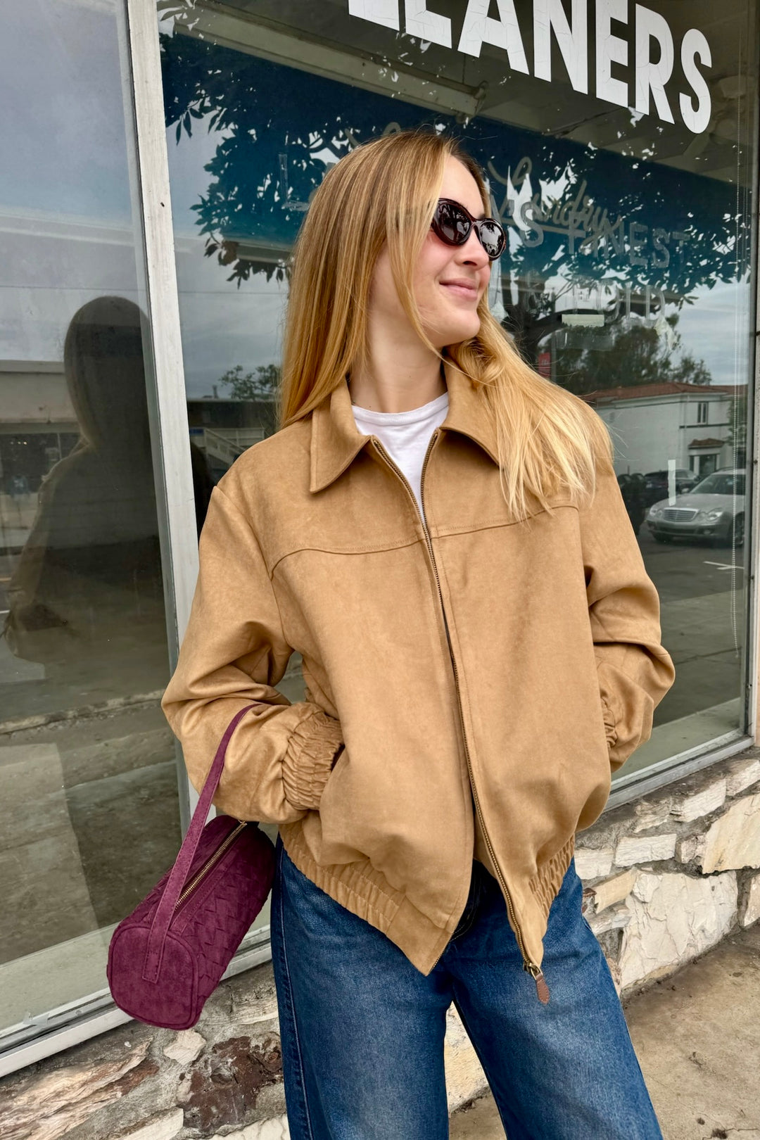 KEEN THE LABEL Micah Suede Bomber Work Jacket-The Shop Laguna Beach