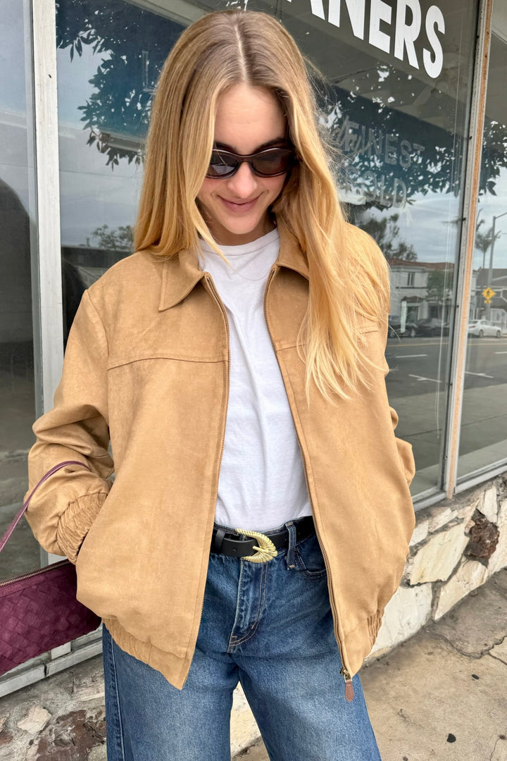 KEEN THE LABEL Micah Suede Bomber Work Jacket-The Shop Laguna Beach