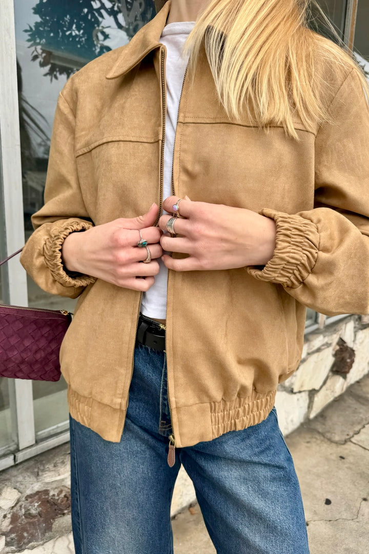 KEEN THE LABEL Micah Suede Bomber Work Jacket-The Shop Laguna Beach