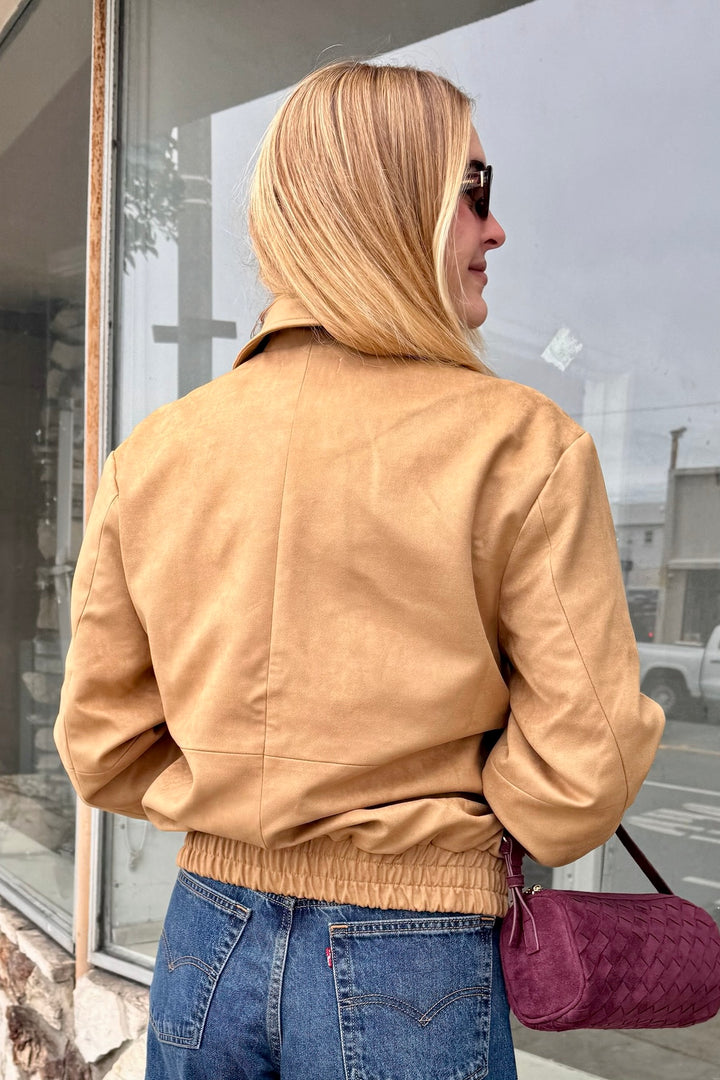 KEEN THE LABEL Micah Suede Bomber Work Jacket-The Shop Laguna Beach