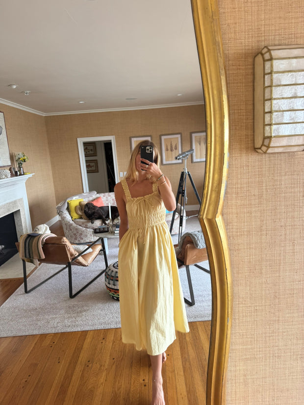 KEEN THE LABEL Cadia Smocked Midi Dress-The Shop Laguna Beach
