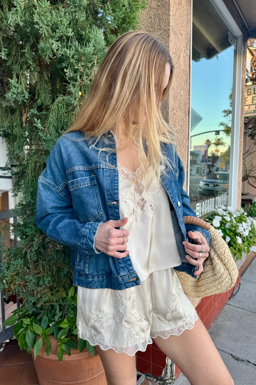 KEEN THE LABEL Eleanor Satin Lace Cami-The Shop Laguna Beach