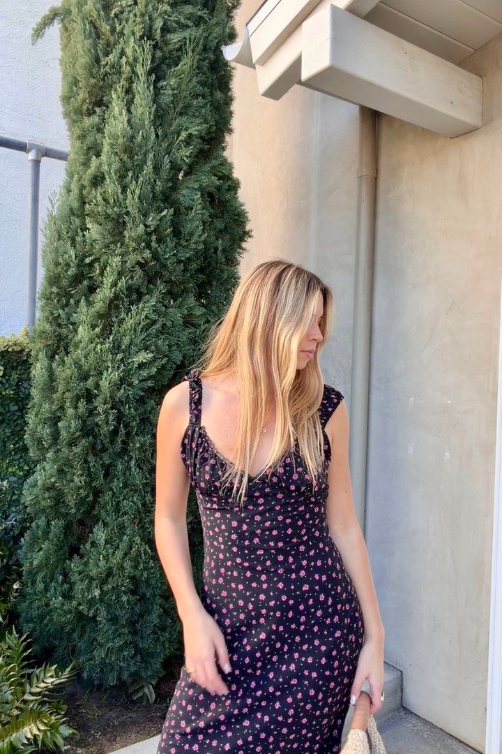 KEEN THE LABEL Noa Floral Midi Dress-The Shop Laguna Beach